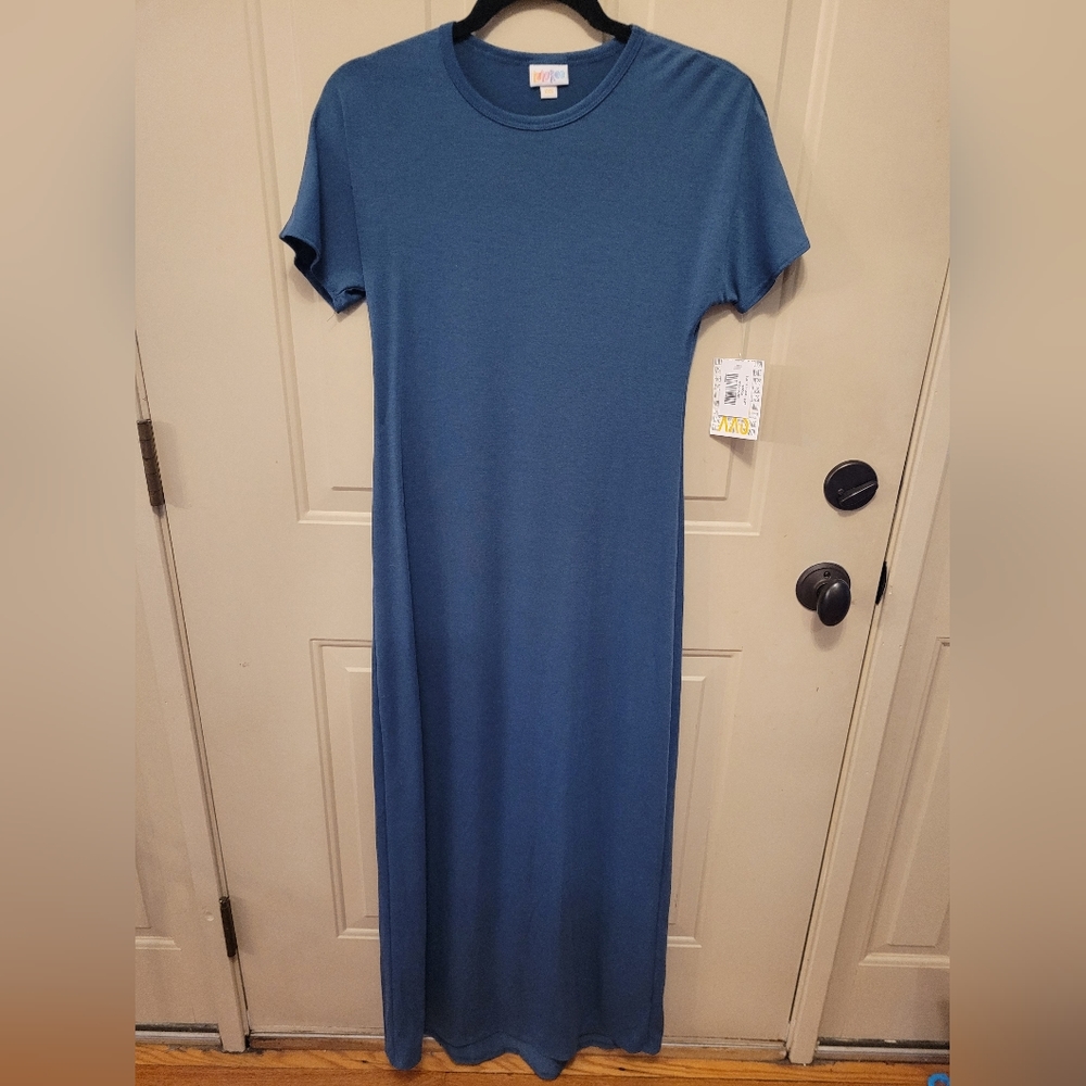 NWT XXS Maria Maxi Dress Slate Blue
